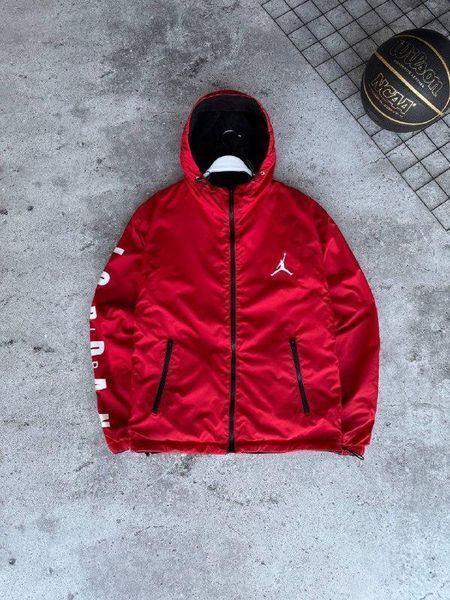 Мужская зимняя двосторонняя куртка Nike черно-красная Пуховик Найк Моло-JORD150 фото