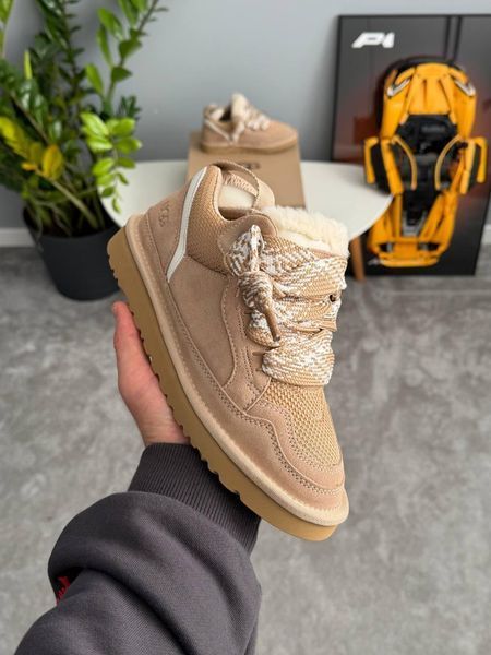 Женские зимние кроссовки UGG Lowmel Sneaker бежевые Las-1459 фото