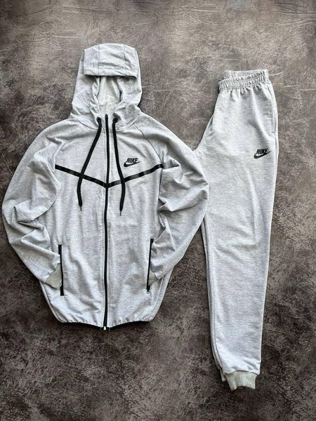 Чоловічий спортивний костюм Nike сірий Комплект Найк з капюшоном Univer-41 фото