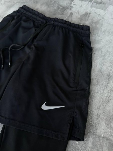Чоловічі шорти спортивні Nike з лосинами чорні для тренувань Найк Моло-GH705 фото