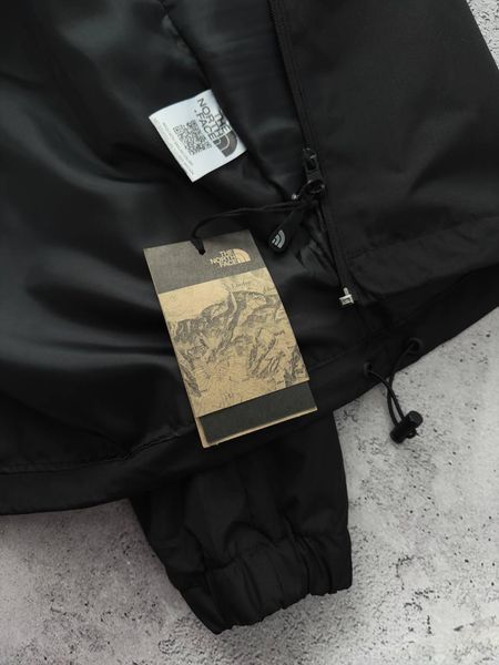 Чоловіча вітрівка The North Face з капюшоном чорна Куртка ТНФ весняна Хар-555 фото
