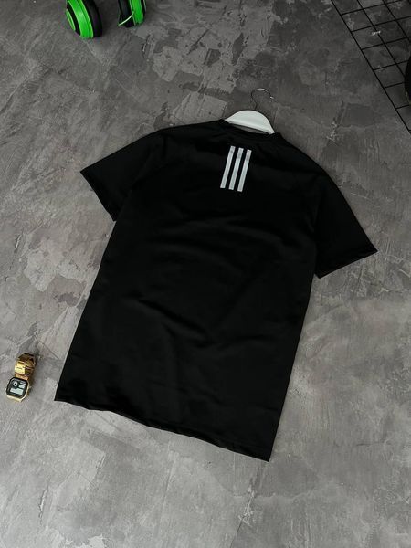 Футболка чоловіча Adidas чорна Теніска Адідас Моло-GH605 фото