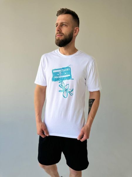 Мужская футболка Adidas хлопковая белая Тенниска Адидас Univer-000516 (коп2) фото