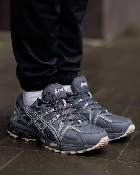 Чоловічі зимові кросівки Asics Gel Kahana 8 Gore-Tex Dark Grey темно-сірі Асікс термо Pow-AS046 фото
