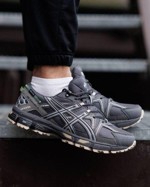 Мужские зимние кроссовки Asics Gel Kahana 8 Gore-Tex Dark Grey темно-серые Ассикс термо Pow-AS046 фото