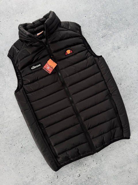 Мужская жилетка Ellesse без капюшона черная Безрукавка Элис спортивная Хар-317 фото