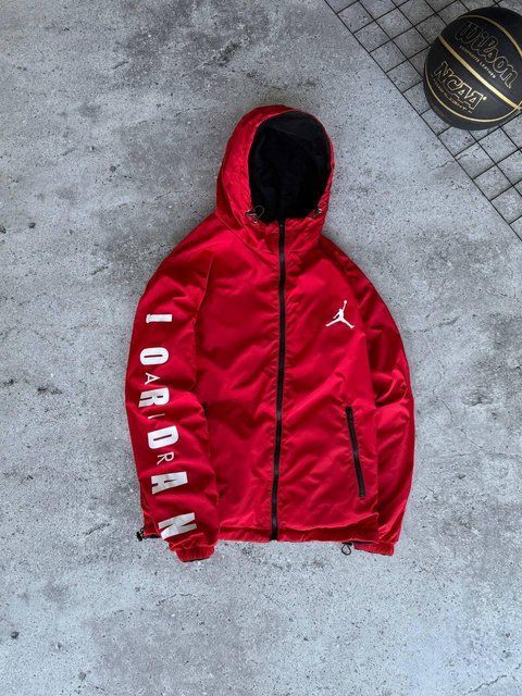 Чоловіча зимова двостороння куртка Nike чорно-червона Пуховик Найк Моло-JORD150 фото