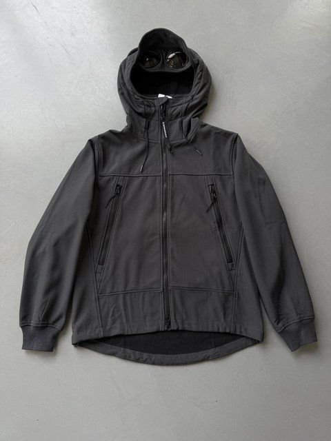 Чоловіча куртка C.P. Company Soft Shell з капюшоном сіра Вітровка Сі Пі Компані весняна осіння Slav-art1302 фото