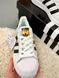 Женские кроссовки Adidas Superstar классические белые Адидас Суперстар Скри-SLP011104-ТБ фото 2
