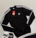 Чоловічий світшот Adidas з лампасами чорний Кофта Адідас без капюшона Pav-56 фото 2
