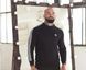 Чоловічий світшот Adidas з лампасами чорний Кофта Адідас без капюшона Pav-56 фото 1