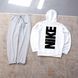 Мужской спортивный костюм Nike черно-белый с капюшоном Комплект Худи Штаны Найк Ads-391 фото 3