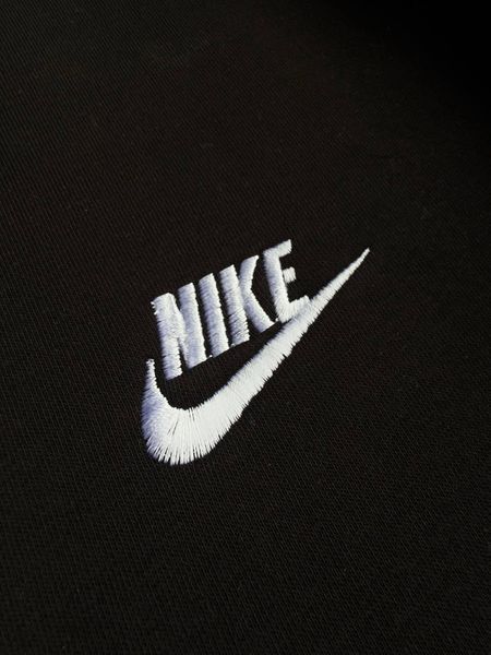 Мужской зимний спортивный костюм Nike с лампасами черный Комплект Найк без капюшона Хар-699 фото