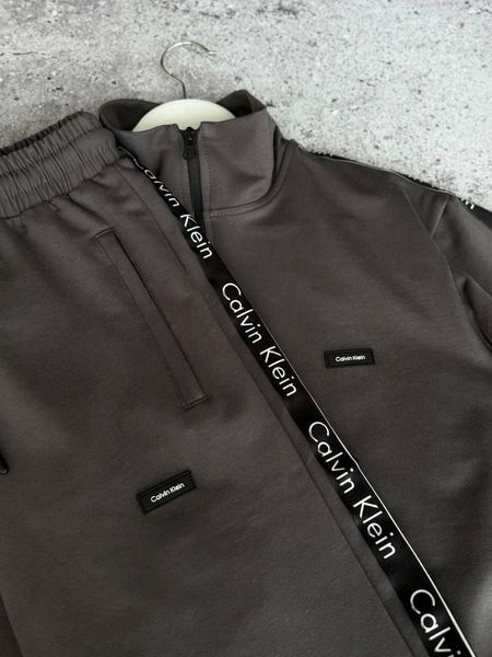 Чоловічий спортивний костюм Calvin Klein темно-сірий Комплект Кельвін Кляйн без капюшона Моло-63SW фото