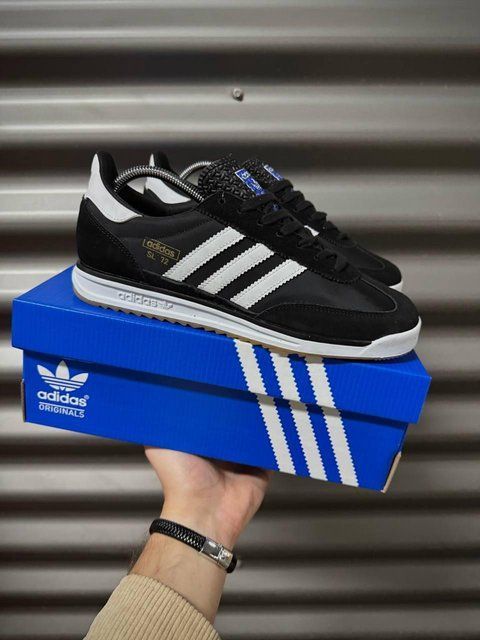 Женские кроссовки Adidas Originals SL 72 черные Arm-B040 фото