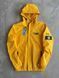 Мужская ветровка Stone Island x Dior с патчем желтая Куртка Стон Айленд x Диор с капюшоном весенняя Хар-584 фото 1