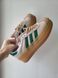 Женские кроссовки Adidas Gazelle на платформе замшевые бежевые Адидас Газели Arm-03456 фото 1