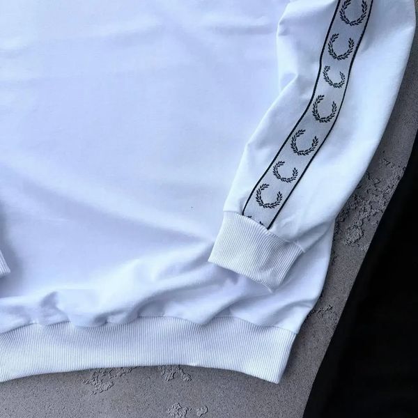 Чоловічий спортивний костюм Fred Perry з лампасами білий Комплект Фред Перрі Світшот Штани Хар-516 фото