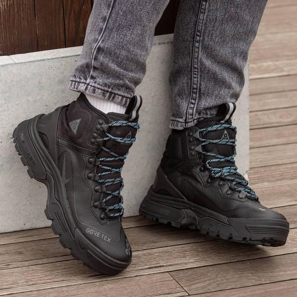 Чоловічі зимові високі термокросівки Nike ACG Gore-Tex чорні Inter-1875 фото