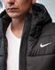 Чоловіча зимова парка Nike чорна Куртка Найк подовжена з капюшоном Sta-196/1 фото 8