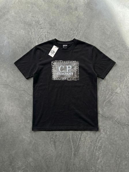 Мужская футболка C.P. Company Label белая Ads-702 фото