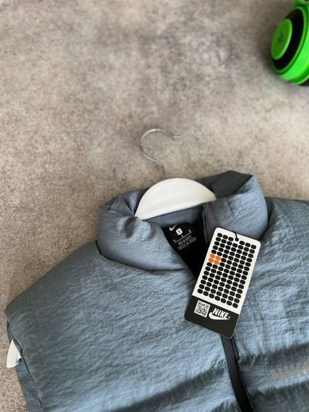 Мужская жилетка Nike голубая Безрукавка Найк без капюшона Моло-74-PC фото