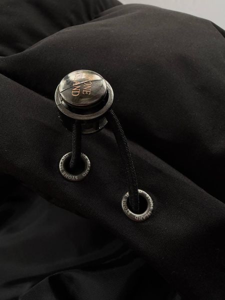 Чоловіча зимова куртка Stone Island чорна Пуховик Стон Айленд з капюшоном Хар-357 фото