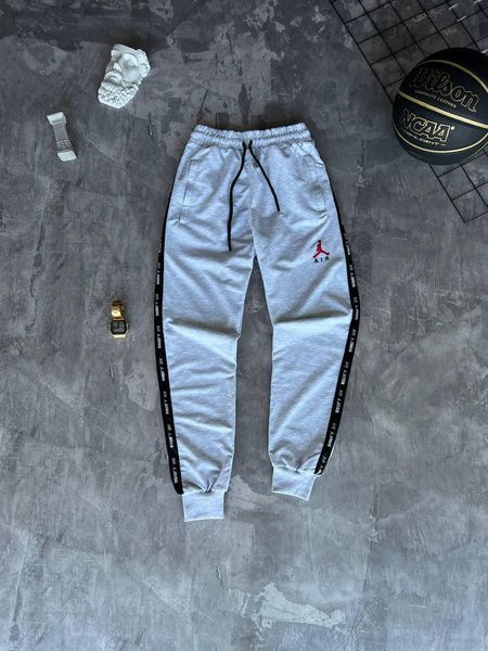 Мужские спортивные штаны Jordan серые Брюки Джордан демисезонные Моло- JR-204 фото