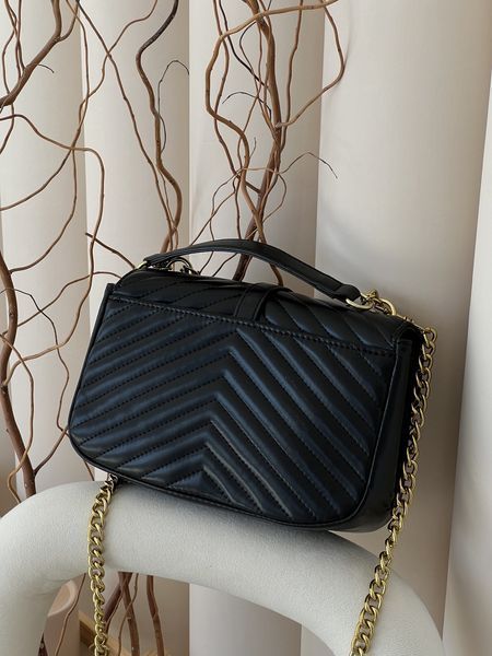 Жіноча сумка Saint Laurent College Medium чорна Any-20454-1 фото