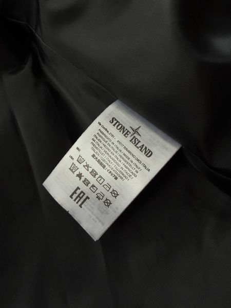 Чоловіча зимова куртка Stone Island чорна Пуховик Стон Айленд з капюшоном Хар-357 фото