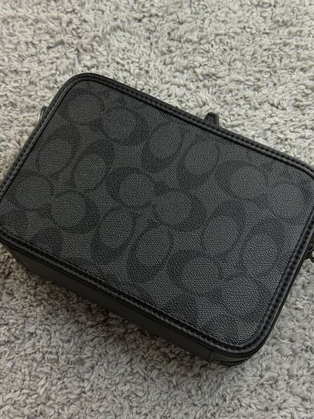 Сумка чоловіча Coach чорна Барсетка через плече Коач Cap-0158 фото