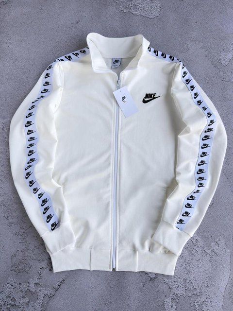 Чоловіча кофта Nike молочна на блискавці без капюшона демісезонна Хар-1068 фото