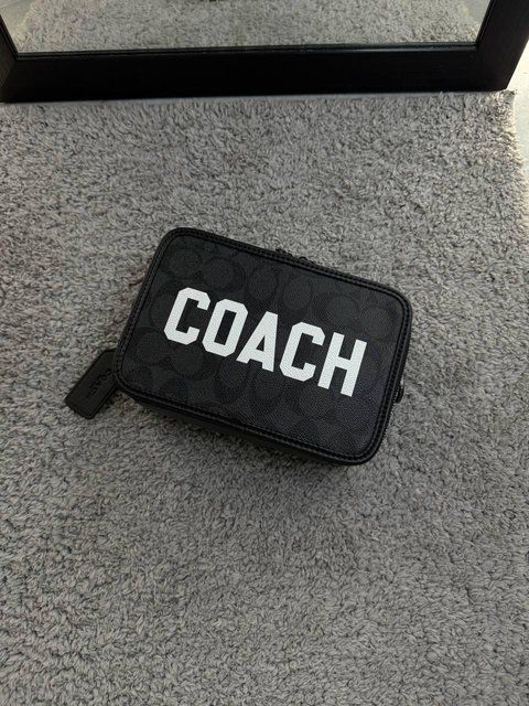 Сумка мужская Coach черная Барсетка через плечо Коач Cap-0158 фото