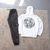 Чоловічий спортивний костюм чорно-білий Stone Island з капюшоном Комплект Худі Штани плащівка Стон Айленд Ads-407 фото