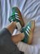 Женские кроссовки Adidas Gazelle на платформе замшевые зеленые Адидас Газели Arm-0384 фото 1