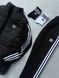 Мужской зимний спортивный костюм Adidas 3в1 черный Набор Адидас Костюм Жилетка без капюшона Хар-482 фото 3
