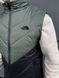 Мужская жилетка The North Face черная с хаки без капюшона Безрукавка ТНФ стеганная из плащевки Intr-1620136077 фото 2