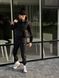 Чоловічий спортивний костюм Nike з плащової тканини чорний Комплект Найк Жилетка Штани Барсетка Intr-1620131159 фото 9