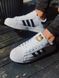Мужские кроссовки Adidas Superstar Black Адидас суперстар черные классические Скр-SL010104-ТА фото 8