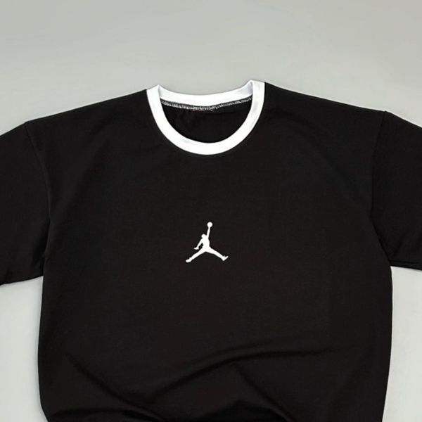Мужская оверсайз футболка Jordan черная Джордан хлопковая Will-J0046 фото