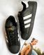 Мужские кроссовки Adidas Superstar Black Адидас суперстар черные классические Скр-SL010104-ТА фото 6