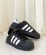Мужские кроссовки Adidas Superstar Black Адидас суперстар черные классические Скр-SL010104-ТА фото 5