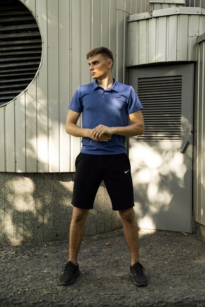 Мужская футболка Поло Nike синяя Тенниска Найк Intr-1592230917 фото