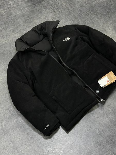 Мужская зимняя куртка The North Face без капюшона Пуховик ТНФ двусторонний Armo-N3339-3 фото