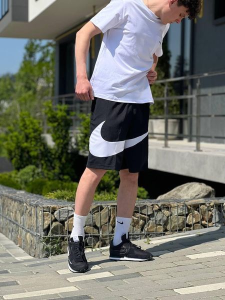 Чоловічі спортивні шорти Nike Big Swoosh чорні Найк Біг Свуш cas-1/Hub-111 фото