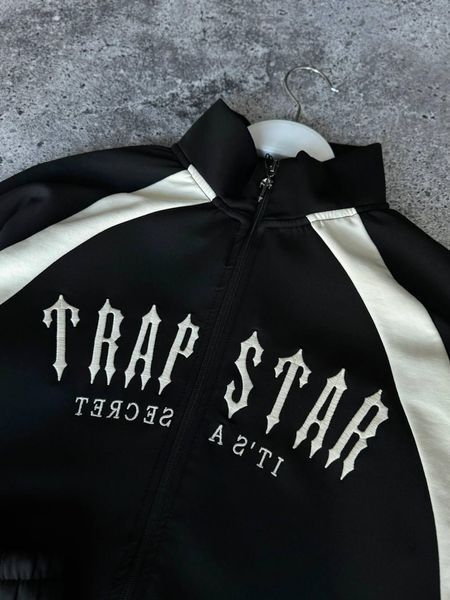 Чоловічий спортивний костюм Trapstar чорний з білим Комплект Трапстар демісезонний Моло-TR/1 фото