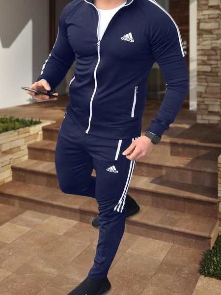 Чоловічий спортивний костюм Adidas червоний Комплект Адідас Кофта на змійці Штани Seas-13 фото