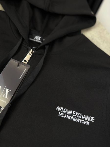 Чоловіча зіп-худі Armani Exchange чорна Hub-212 фото