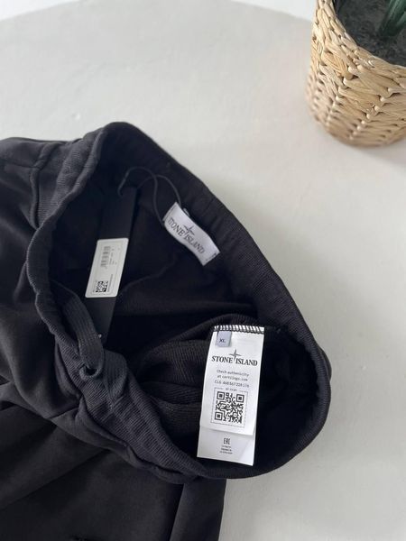 Чоловічі шорти Stone Island чорні Бриджі Стойн Айленд Гла-100 фото