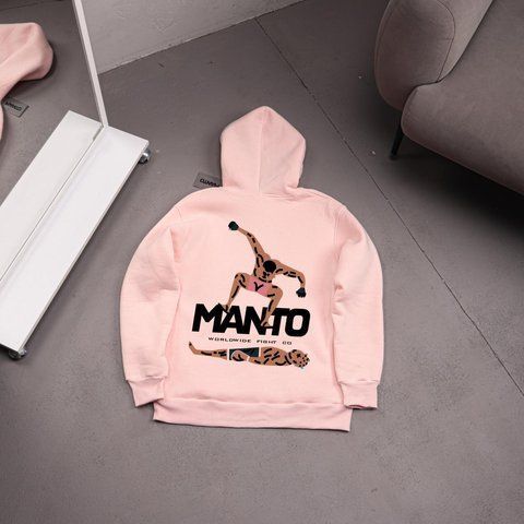 Мужское зимнее худи Manto Stomp бежевое Кофта с капюшоном Манто Ads-471 фото